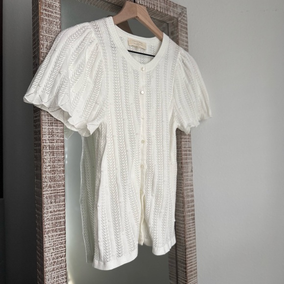 Sezane Sweaters - Sezane Davie Top in Ecru